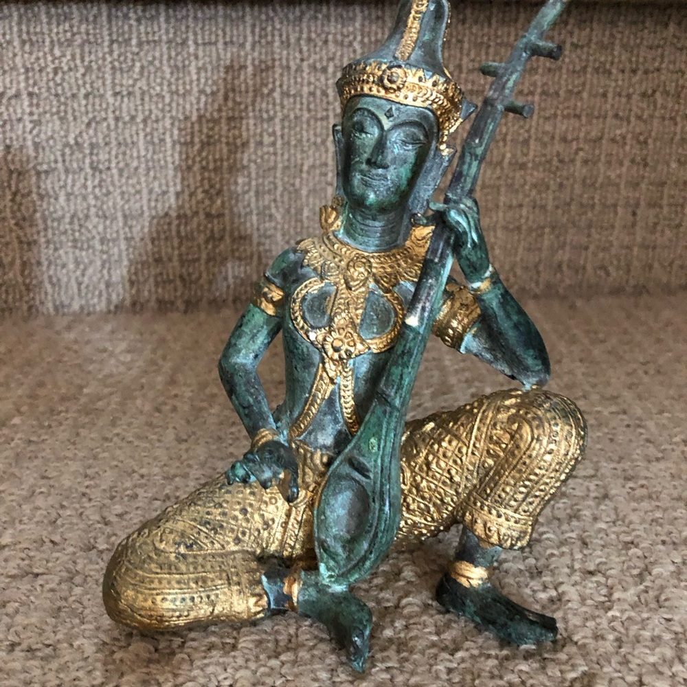 Vintage Solid Bronze Thai Statue